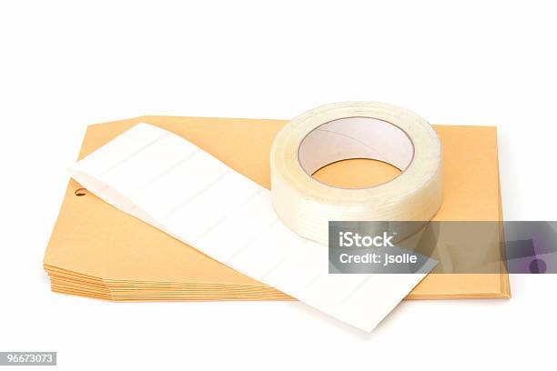Manila Koperty Etykiety I Taśmy Do Pakowania - zdjęcia stockowe i więcej obrazów Artykuł biurowy - Artykuł biurowy, Bez ludzi, Białe tło