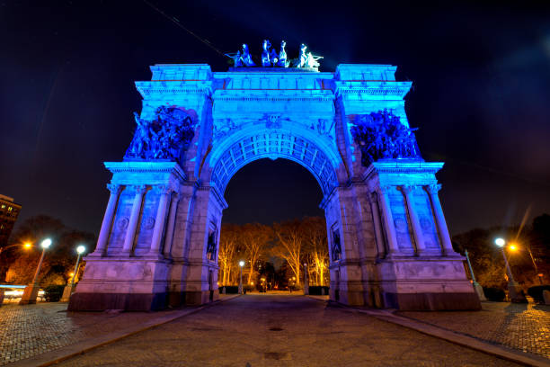 grand plaza de exército, brooklyn, nova iorque - grand beaux arts - fotografias e filmes do acervo