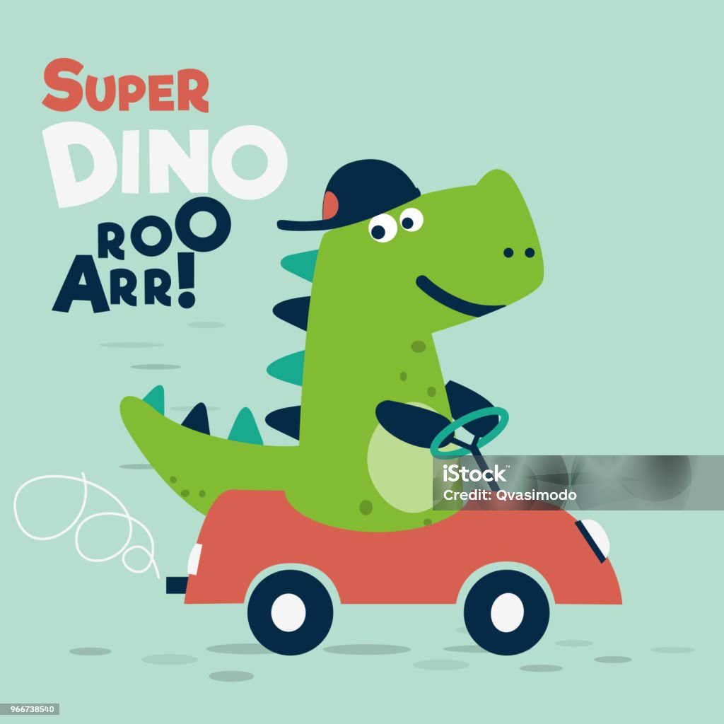 Funny Cute Dinosaur With Car Stock Illustration - Download Image Now - Dinosaur, Car, Child - iStock Funny Cute Dinosaur With Car Stock Illustration - Download Image Now - Dinosaur, Car, Child - iStock