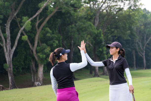 istock High 5 for the great golf shot 966739674