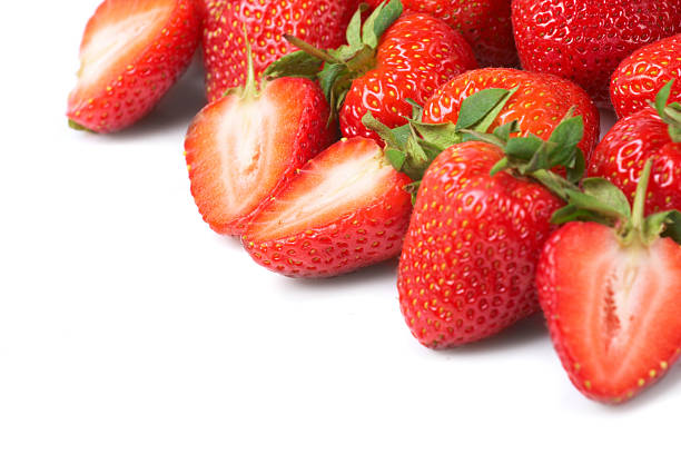 Fresh and tasty strawberries stock photo