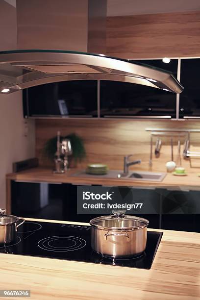 In A Comfortable Kitchen Stock Photo - Download Image Now - Apartment, Appliance, Burner - Stove Top