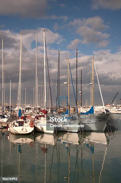 Boats At Harbor Stock Photo - Download Image Now - Bay of Water, Beach, Blue