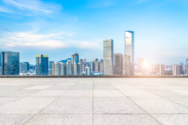 istock Shenzhen high new park Technology Park skyline and blank no floor. 966773446