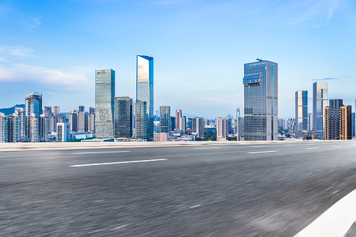 Urban buildings and roads in Shenzhen