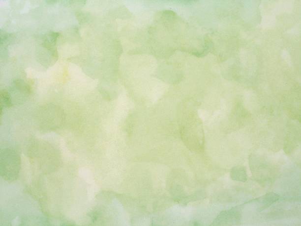 istock Green pastel watercolor background 96677390