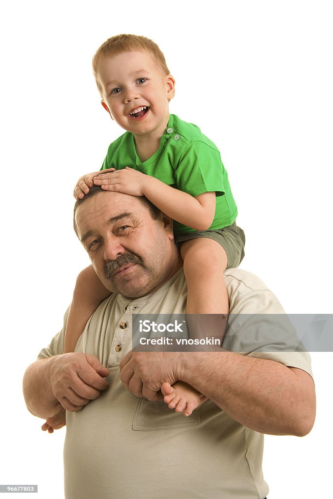 Внук и Дедушка - Стоковые фото Дедушка роялти-фри