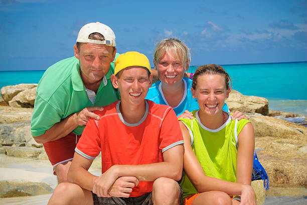 Family vacation stock photo