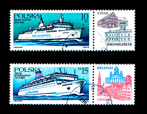istock Sea Ferry Postage Stamp Poland 96677960