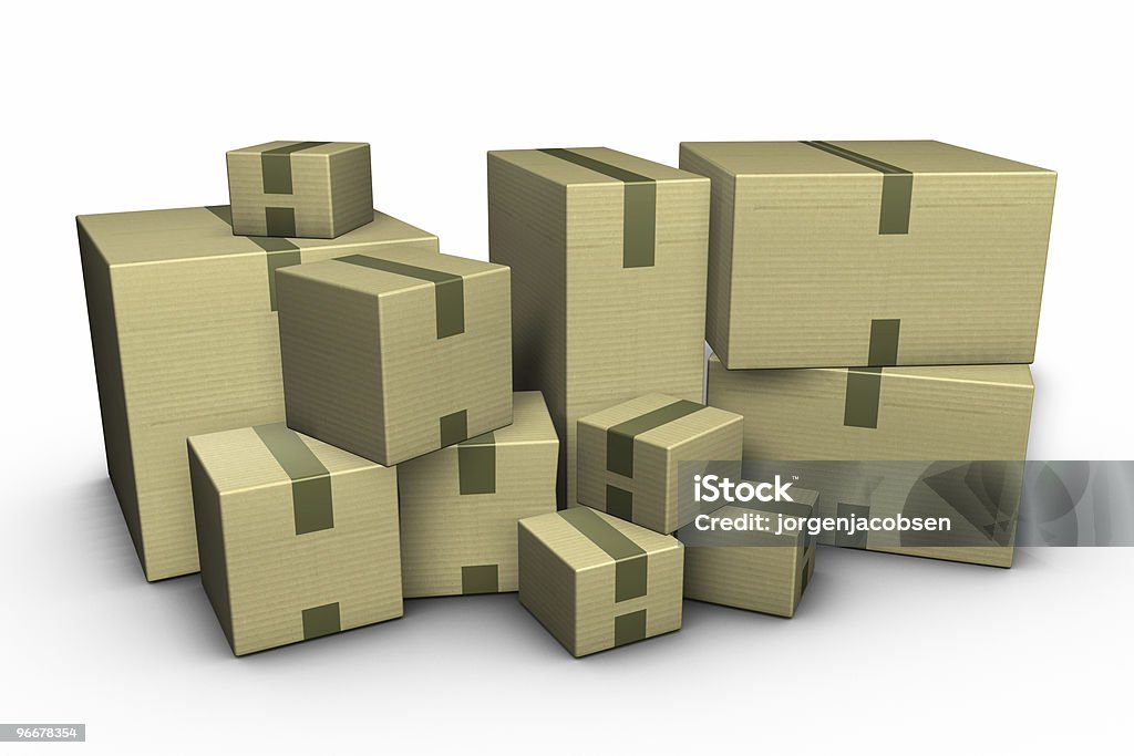 Cajas de cartón - Foto de stock de Corrugado libre de derechos