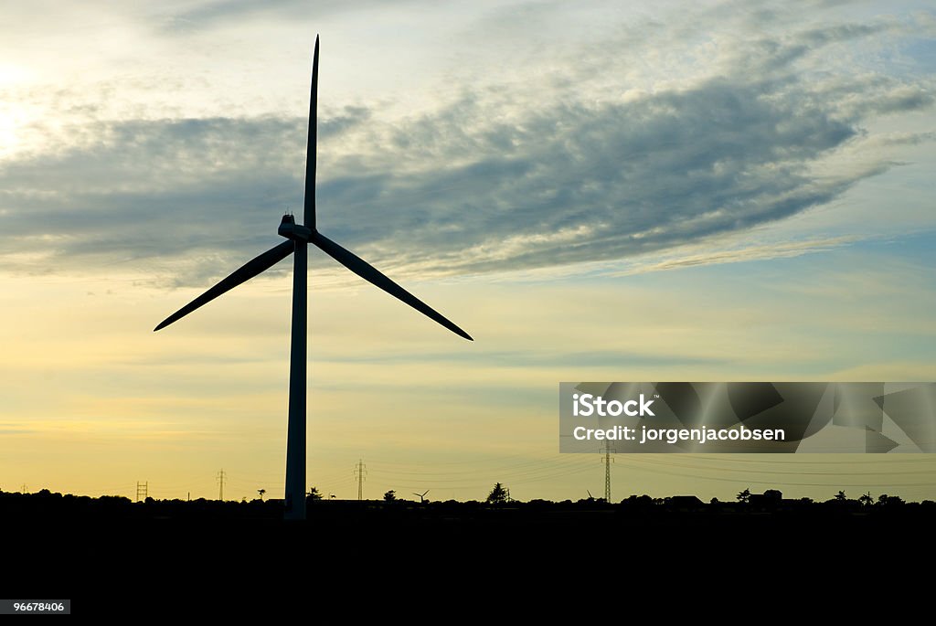 wind power  Back Lit Stock Photo