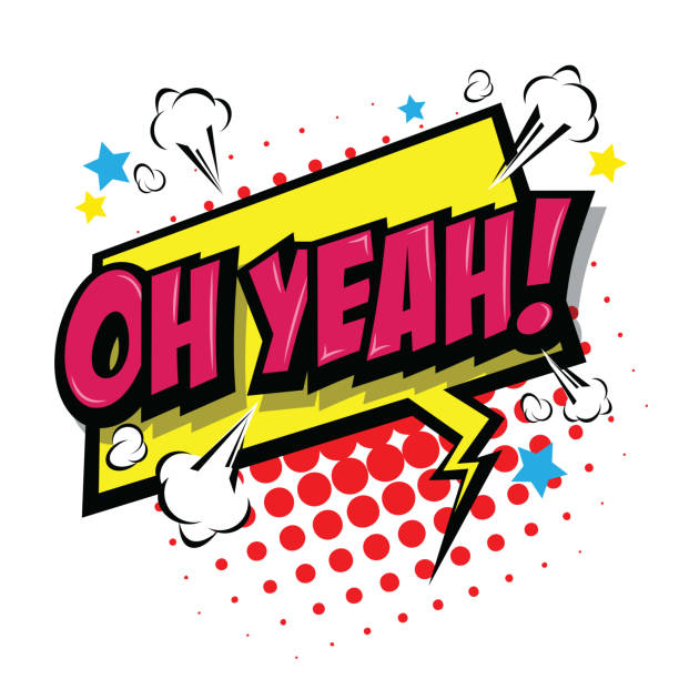 OH YEAH! Comic Speech Bubble OH YEAH! Comic Speech Bubble, Cartoon. art and illustration vector file. ohio symbols stock illustrations