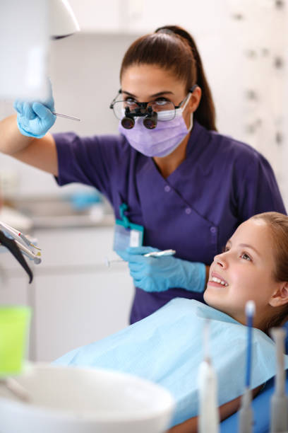 istock Girl on dental check up 966791052