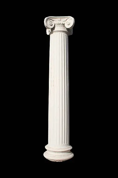 Photo of A picture of a white column against a black background