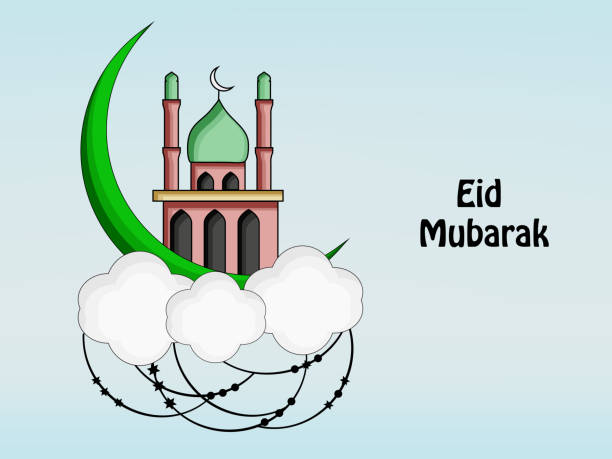 ilustraciones, imágenes clip art, dibujos animados e iconos de stock de ilustración de fondo de eid festival musulmán - star wishing god child