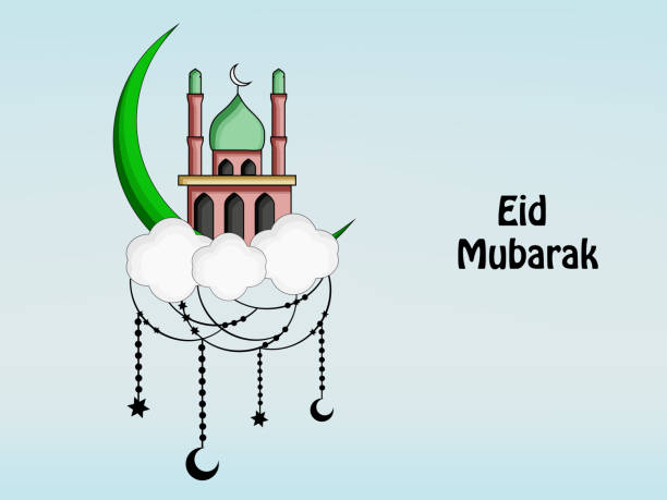 ilustraciones, imágenes clip art, dibujos animados e iconos de stock de ilustración de fondo de eid festival musulmán - star wishing god child