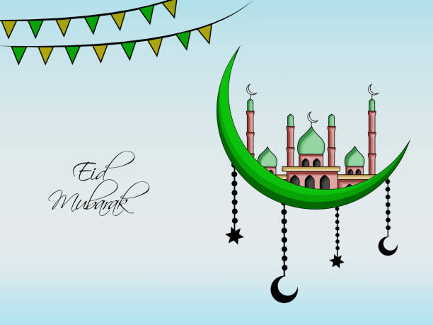 иллюстрация мусульманского праздника ид фон - star wishing god child stock illustrations