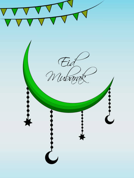 иллюстрация фона для мусульманского праздника ид - star wishing god child stock illustrations
