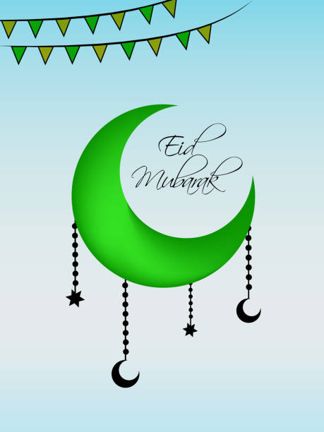 иллюстрация фона для мусульманского праздника ид - star wishing god child stock illustrations