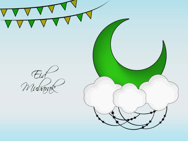 ilustraciones, imágenes clip art, dibujos animados e iconos de stock de ilustración de fondo para el festival musulmán eid - star wishing god child