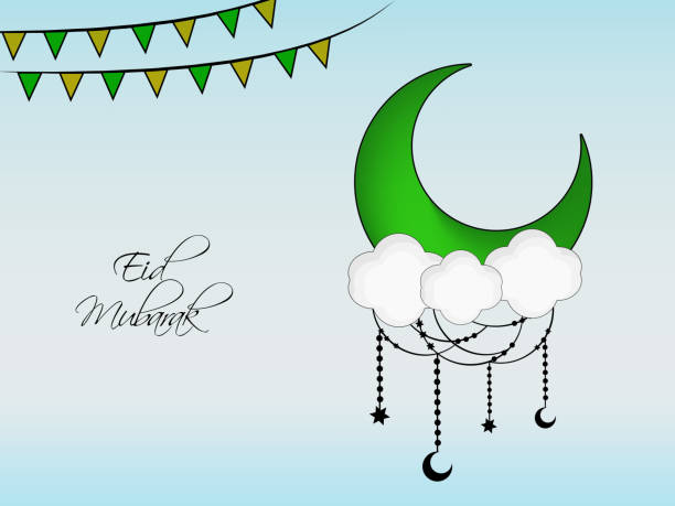 ilustraciones, imágenes clip art, dibujos animados e iconos de stock de ilustración de fondo para el festival musulmán eid - star wishing god child