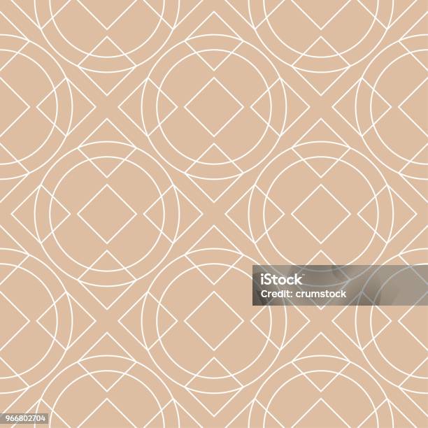Geometric Pattern Pattern Beige Beige And White Geometric Print Seamless Pattern Stock Illustration ...