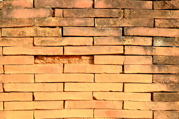 istock Old orange brick walls and decay. 966808030