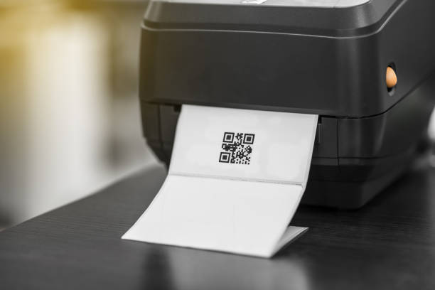 바코드 라벨 프린터입니다. 인쇄 바코드 - bar code 이미지 뉴스 사진 이미지