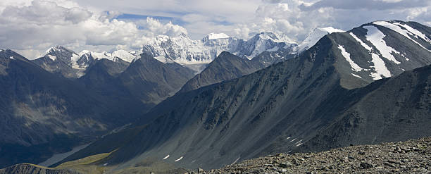 istock Panaramic view on Belukha mountain, Altai mountains 96681641