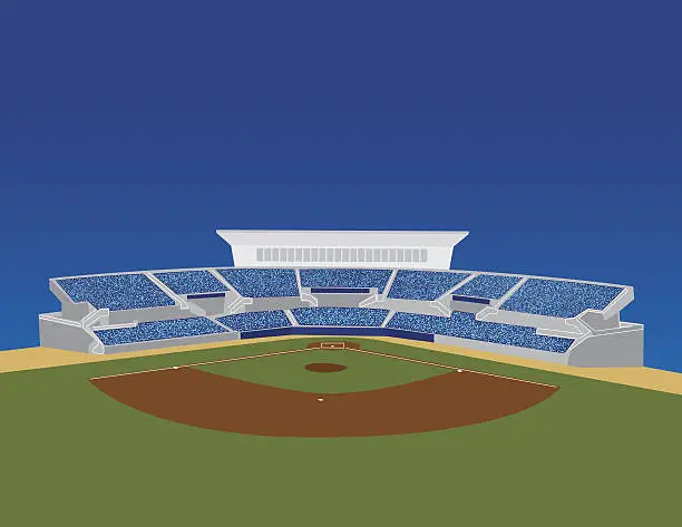 Vector illustration of Baseball Stadium Vector