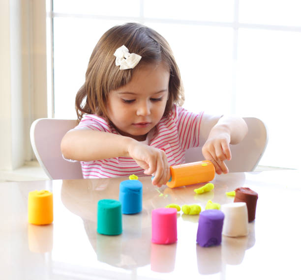 Playdough game stock photo