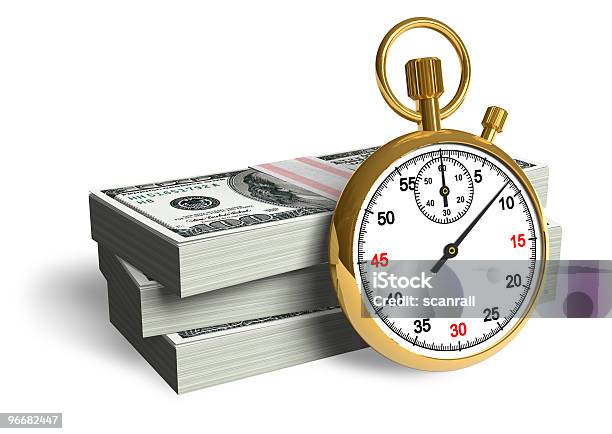 Il Tempo È Denaro - Fotografie stock e altre immagini di Accuratezza - Accuratezza, Banconota, Banconota di dollaro statunitense