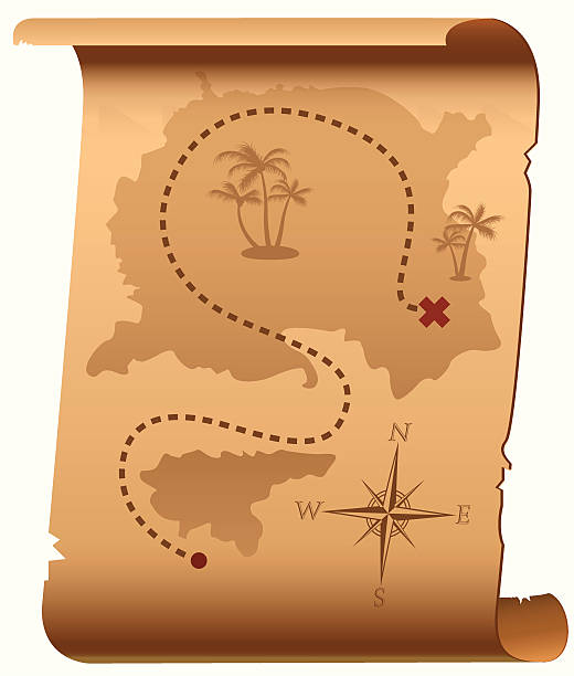 Treasure Map  treasure map stock illustrations