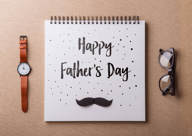 istock Fathers day greeting card concept. Flat lay. 966832240