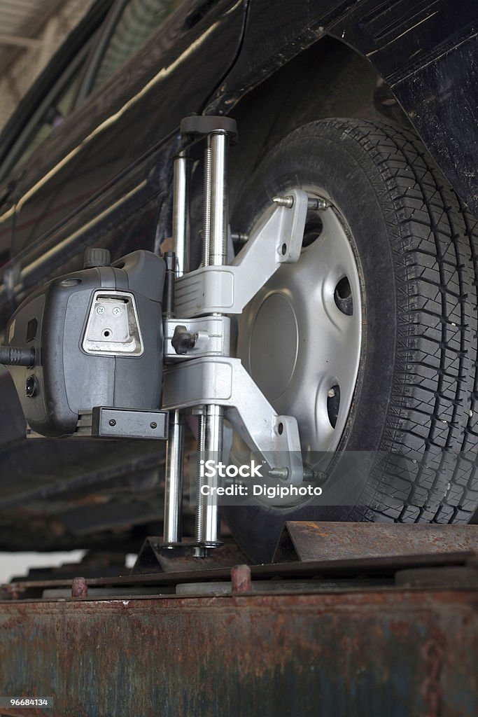 Wheel Alignment  Car Stock Photo