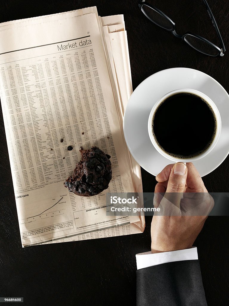 Café-da-manhã de negócios - Foto de stock de Beber royalty-free