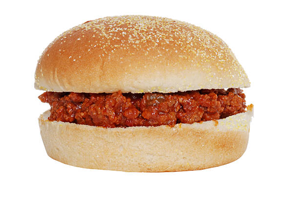 Sloppy Joe In Corn Meal Bun  sloppy joes stock pictures, royalty-free photos & images