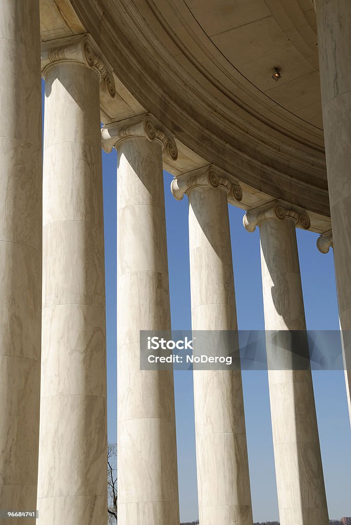 Columnas en Jefferson Memorial de Washington DC - Foto de stock de Aire libre libre de derechos