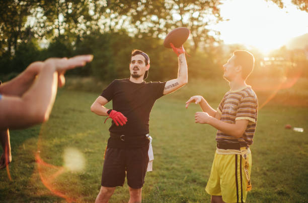 istock Amateurs playing american football 966849132