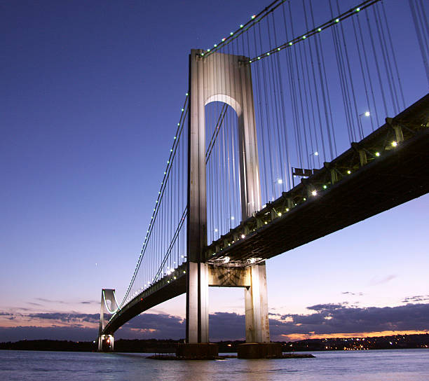 istock Verrazano-Narrows Bridge in night lights 96685019