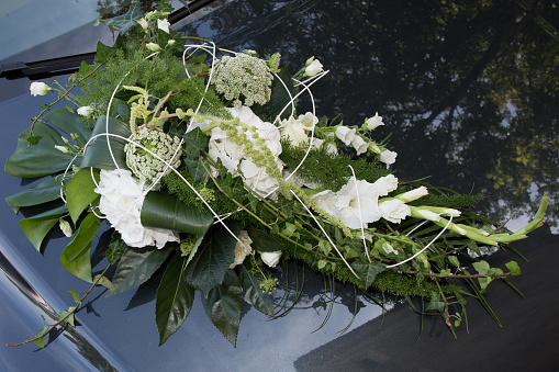 Wedding decoration of a car