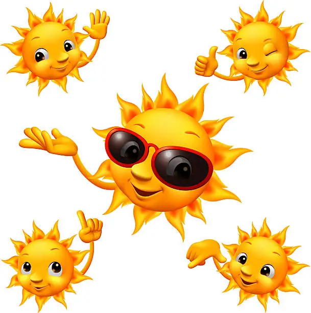 Vector illustration of smiling sun