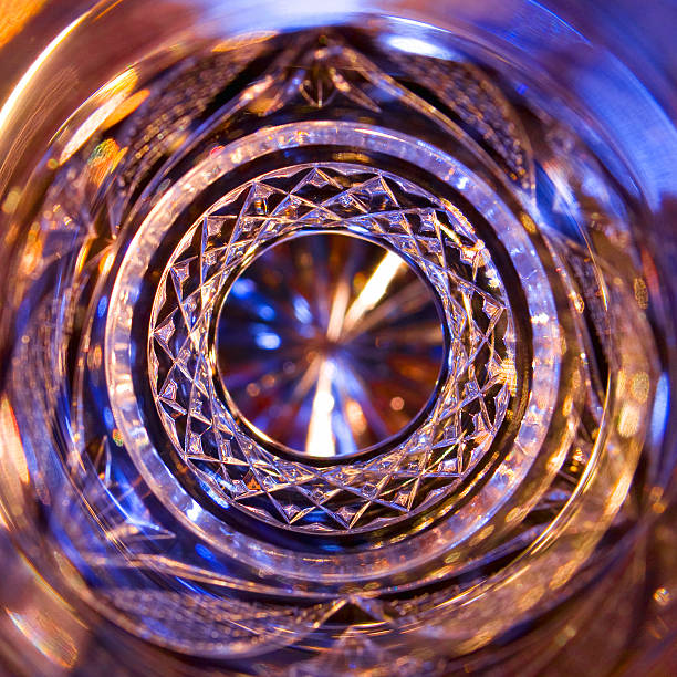 Closeup view of the inside of a vase stock photo