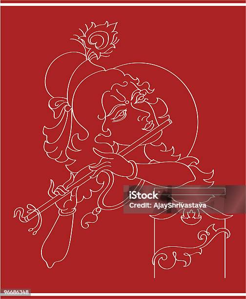 Lord Krishna Stock Illustration - Download Image Now - Asian and Indian Ethnicities, Color Image, Creativity