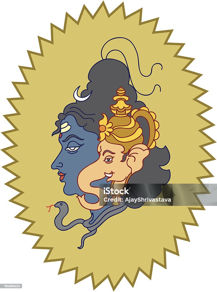 Ganesha di shiva - arte vettoriale royalty-free di Arredamento