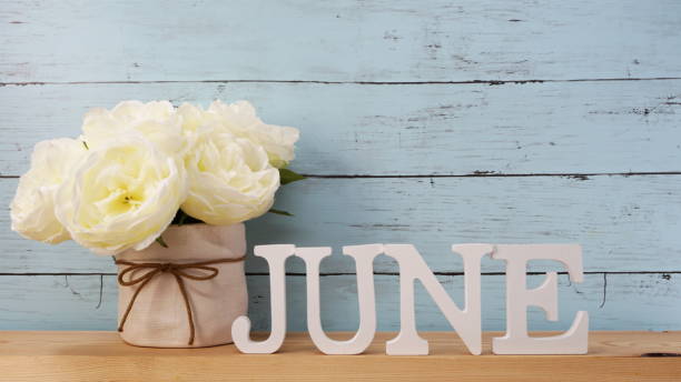 june alphabet letter with space background june alphabet letter with space background june stock pictures, royalty-free photos & images