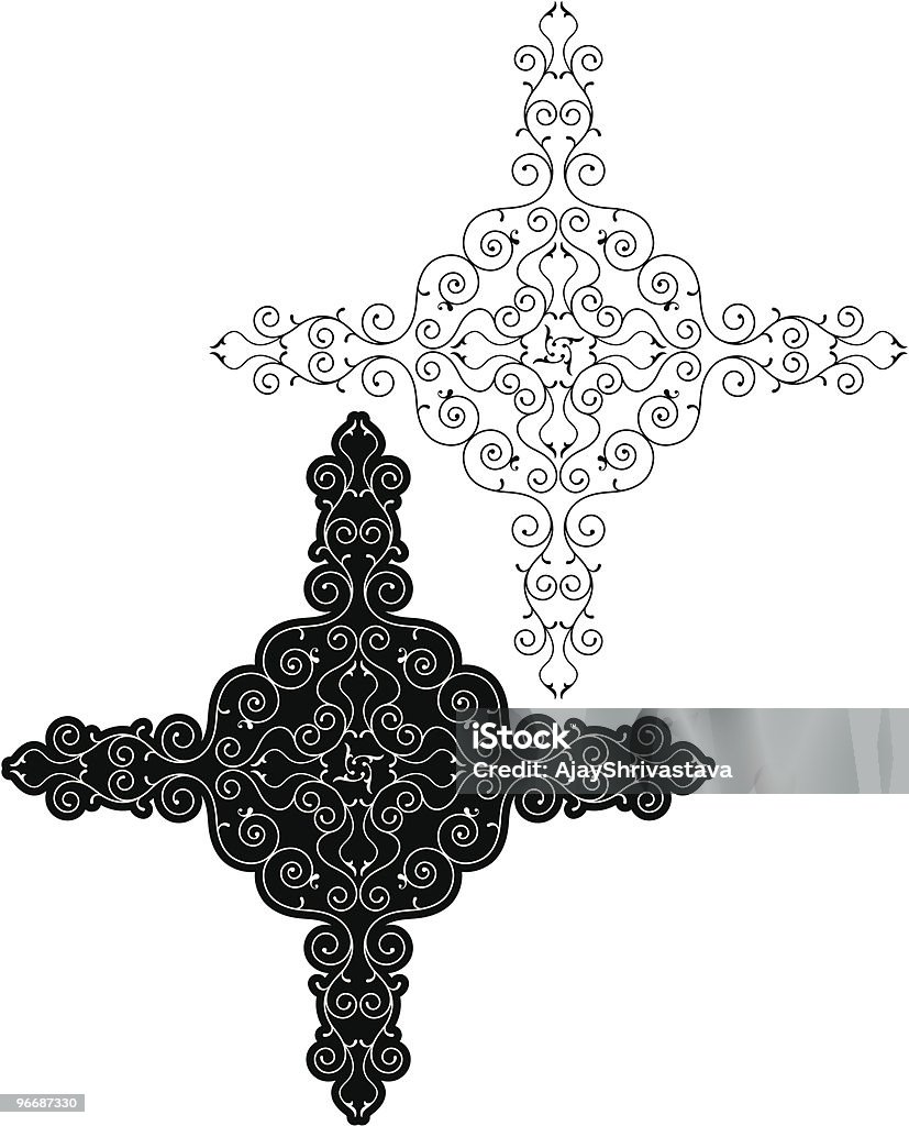 Christian Cross  Art And Craft stock vector