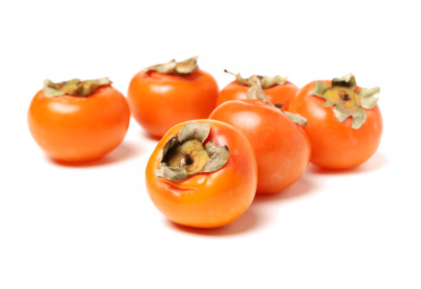 istock Japanese Fuyu Persimmon on white background 966874726