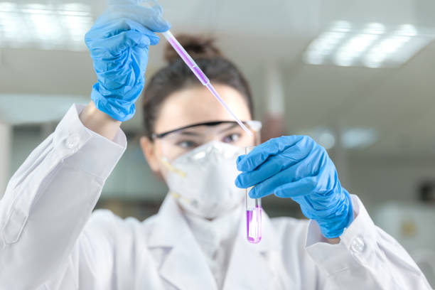 istock Young female scientist working in the laboratory 966879742