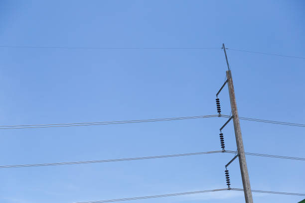 istock Street lamp power cord on the sky 966879888